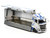 Mitsubishi Fuso Super Great Transporter RHD Right Hand Drive LB Trucks Gunmatsusyo Silver Metallic with Blue Graphics Tokyo Auto Salon TAS 2026 Exclusive 1/64 Diecast Model GCD KS-073-635