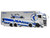 Mitsubishi Fuso Super Great Transporter RHD Right Hand Drive LB Trucks Gunmatsusyo Silver Metallic with Blue Graphics Tokyo Auto Salon TAS 2026 Exclusive 1/64 Diecast Model GCD KS-073-635