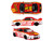 Nissan Skyline GT-R R33 RHD Right Hand Drive #23 Kaido Stock Car V1 Red White  Yellow Stripes Designed by Jun Imai Kaido House Special 1/64 Diecast Model Car Mini GT KHMG313