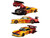 Chevrolet Camaro #00 Kaido Racing Team V1 Yellow Red Metallic Stripes Graphics Designed by Jun Imai Kaido House Special 1/64 Diecast Model Car Mini GT KHMG319