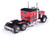 1973 Peterbilt 359 Truck Tractor Red and Black 1/64 Diecast Model IXO Models U64TR038