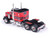 1973 Peterbilt 359 Truck Tractor Red and Black 1/64 Diecast Model IXO Models U64TR038