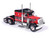 1973 Peterbilt 359 Truck Tractor Red and Black 1/64 Diecast Model IXO Models U64TR038