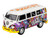 Volkswagen T1 Microbus Mizu Design White with Graffiti Graphics Limited Edition 1/64 Diecast Model Car Mini GT MGT01191