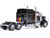 1990 Kenworth W900 Truck Tractor Black 1/64 Diecast Model IXO Models 64TR014B