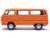 1978 Volkswagen Type 2 Bus Elektrotransporter Orange with Yellow Stripes 1/64 Diecast Model Car IXO Models U18RDC004
