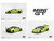 Lamborghini Huracan LB-Works Lime Green Metallic Gray Metallic Top Limited Edition 1/64 Diecast Model Car Mini GT MGT01377