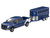 2018 Nissan Titan XD Pro 4X Custom Deep Blue Pearl with Livestock Trailer Hitch & Tow Series 34 1/64 Diecast Model Car Greenlight 32340B