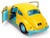 Volkswagen Beetle Bumblebee Yellow with Blue Interior Transformers Energon Surge Hollywood Rides Series 1/32 Diecast Model Car Jada 37727