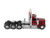 Peterbilt Model 589 Truck Tractor Day Cab Legendary Red Transport Series 1/50 Diecast Model Diecast Masters 71220