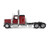 Peterbilt 589 Legendary Package Truck Tractor Tridem-Axle with 58 Sleeper Legendary Red Transport Series 1/50 Diecast Model Diecast Masters 71221