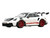 2022 Porsche 911 GT3 RS with Weissach Pack White with Carbon Hood and Top and Pyro Red Stripes and Wheels 1/18 Diecast Model Car Norev 187373