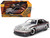 1989 Ford Mustang GT Silver Metallic and Gray with Black and Red Stripes AutoWorks Series 1/24 Diecast Model Car Jada JA38347