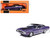 1971 Plymouth GTX Purple Metallic with Black Vinyl Top and Black Hood Stripe 1/43 Diecast Model IXO Models CLC622N22