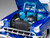 1954 Chevrolet Bel Air Lowrider Blue Metallic with Graphics and Blue Interior American Collectibles Series 1/18 Diecast Model Car Sun Star SS-1721