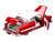 1954 Chevrolet Bel Air Lowrider Red Metallic with White Top and White Interior American Collectibles Series 1/18 Diecast Model Car Sun Star SS-1722
