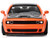 2018 Dodge Challenger SRT Hellcat Go Mango Orange with Matt Black Hood and Top 1/64 Diecast Model IXO Models U64RDC001
