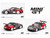 Porsche 911 GT3 RS Staple X Inozetek Gray with Graphics Limited Edition 1/64 Diecast Model Car Mini GT MGT01353