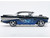 1957 Chevrolet Bel Air Black with Blue Flame Graphics Kult Klassics Series 1/24 Diecast Model Car Motormax 79886