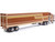 1976 Kenworth K100 Aerodyne Truck with Modern Trailer Brown with Tan and Gold Stripes 1/64 Diecast Model IXO Models U64TRTR003M