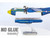 Model Kit Blue Angels C 130 Hercules Aircraft Palm Springs Air Museum Blue and White with Yellow Stripes Premium Series Moderate Difficulty Steel Model Metal Earth PS2027