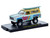 1975 GMC Jimmy Sierra 4x4 Light Blue with Graphics and Tan Top with Surfboard Limited Edition to 10560 pieces Worldwide 1/64 Diecast Model Car M2 Machines 31500-HS86