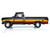 1977 Ford F 100 Pickup Truck with Bed Cover Black with Stripes Blue Collar Collection Series 15 1/64 Diecast Model Car Greenlight 35320E
