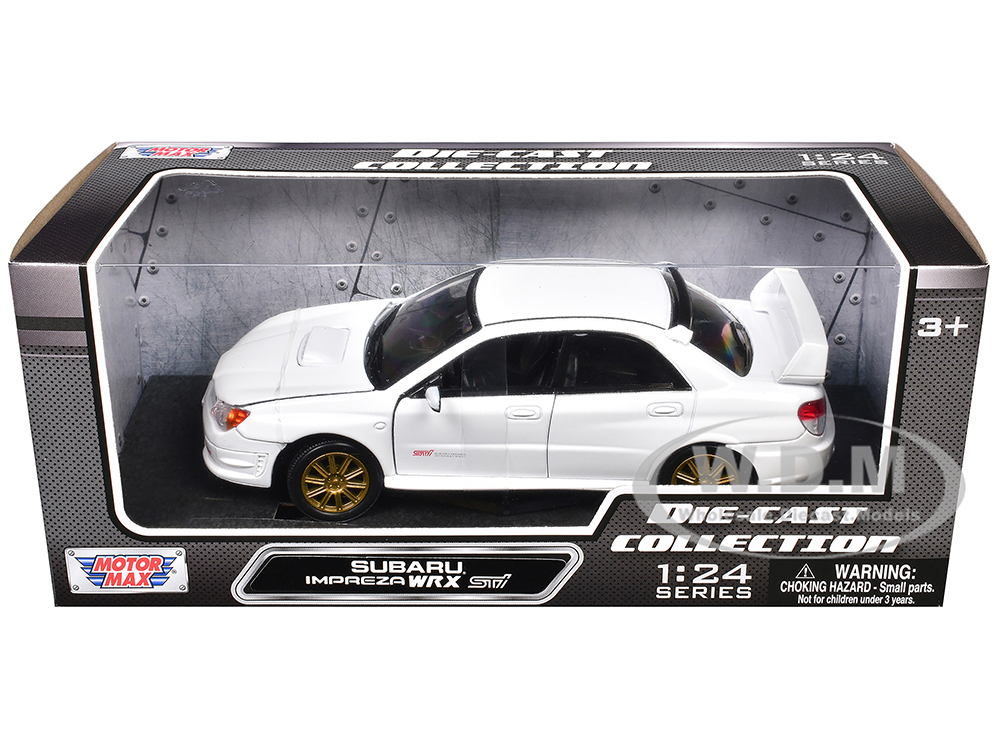 Subaru Impreza WRX STI White 1/24 Diecast Car Model Motormax 73330