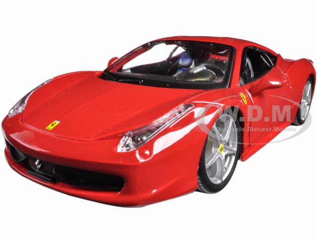 Ferrari 458 Italia Red 1/24 Diecast Model Car Bburago 26003