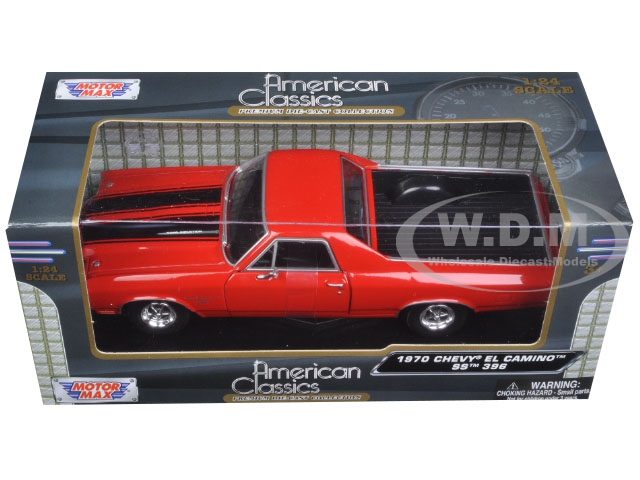 1970 Chevrolet El Camino SS 396 Red 1/24 Diecast Model Car