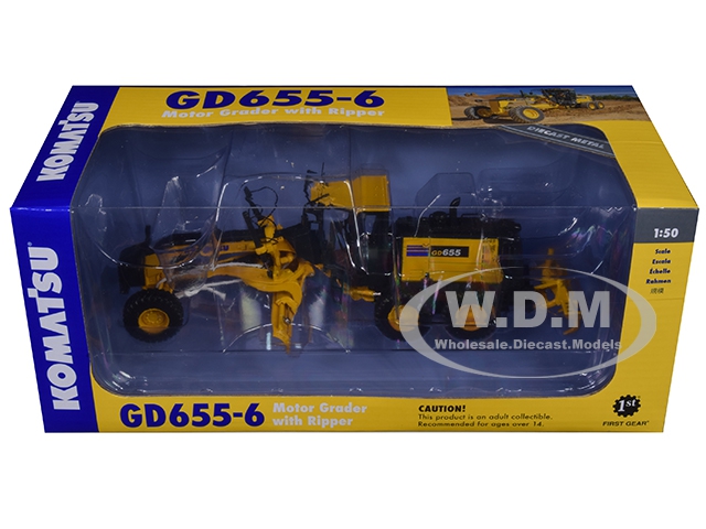 Komatsu GD655-6 Motor Grader Ripper 1/50 Diecast Model First Gear