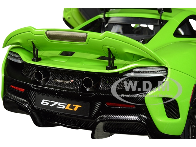 McLaren 675LT Napier Green Black Wheels 1/18 Model Car Autoart 76049