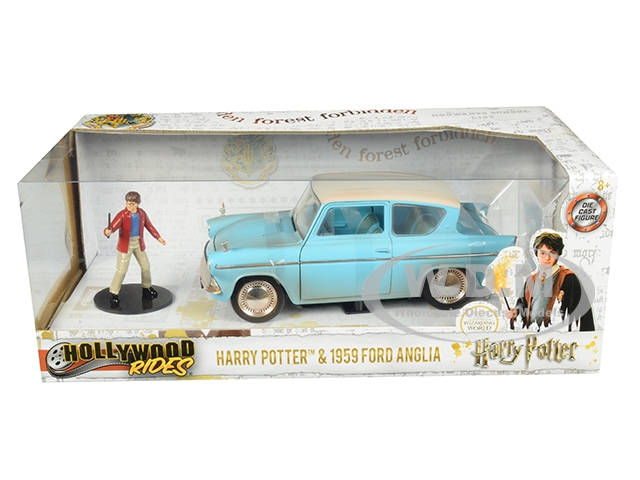 1959 Ford Anglia Light Blue Weathered Harry Potter Diecast