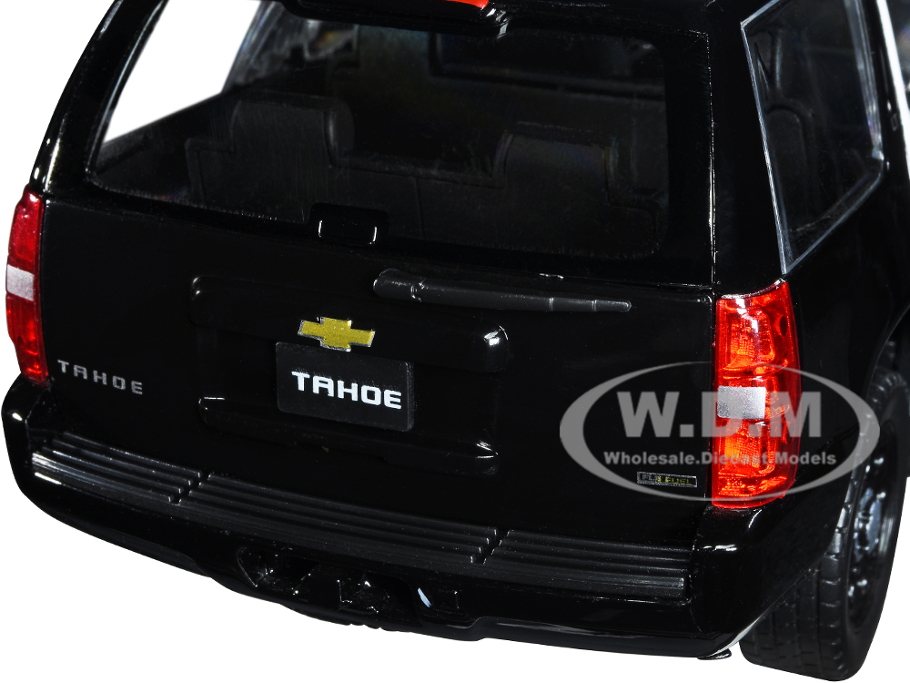 2008 Chevrolet Tahoe Unmarked Police Car Black White 1/24 Diecast
