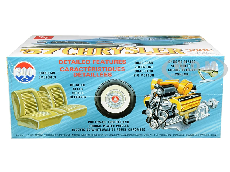 Skill 2 Model Kit 1957 Chrysler 300C 1/25 Scale Model AMT AMT1100 M