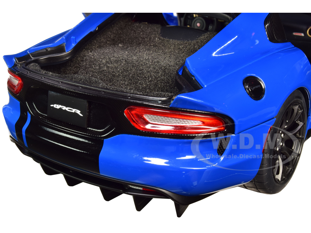 2017 Dodge Viper ACR Competition Blue Black Stripes 1/18 Model Car