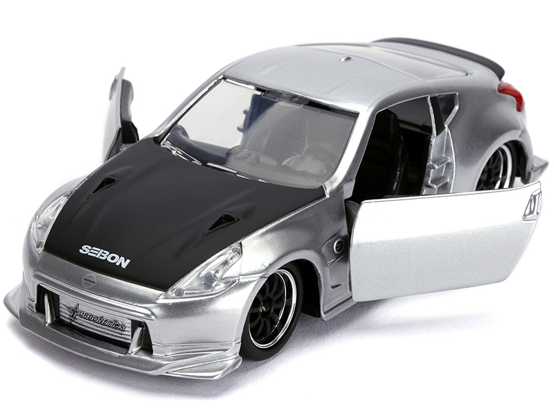 Nissan 370Z Silver Black Hood Fast & Furious Series 1/32 Diecast