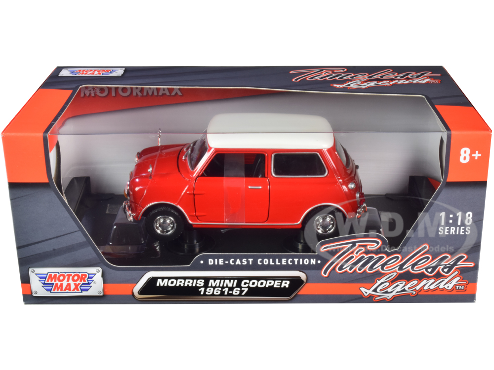 1961 1967 Morris Mini Cooper Red White Top Timeless Legends 1/18