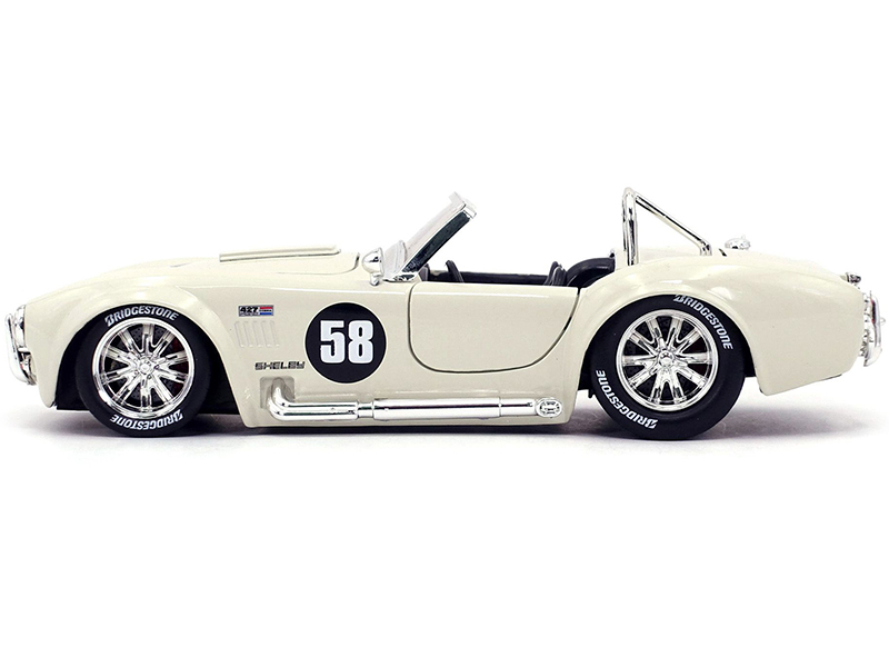 1965 Shelby Cobra 427 S/C #58 Cream Bigtime Muscle 1/24 Diecast