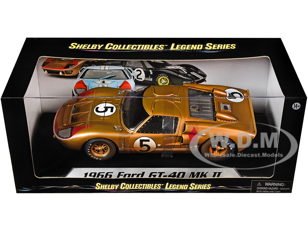 1966 Ford GT-40 MK II #5 Gold After Race Dirty Version 1/18