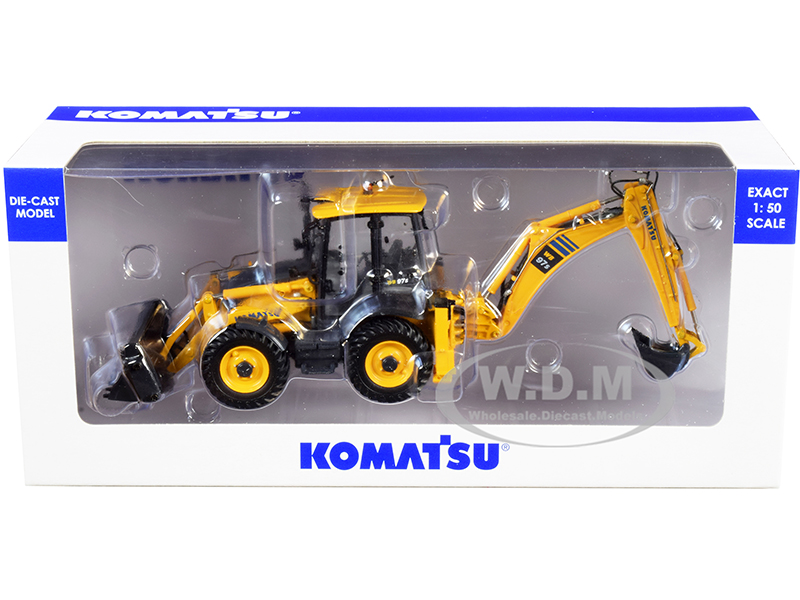 Komatsu WB97S-8 Backhoe Loader Yellow 1/50 Diecast Model Universal