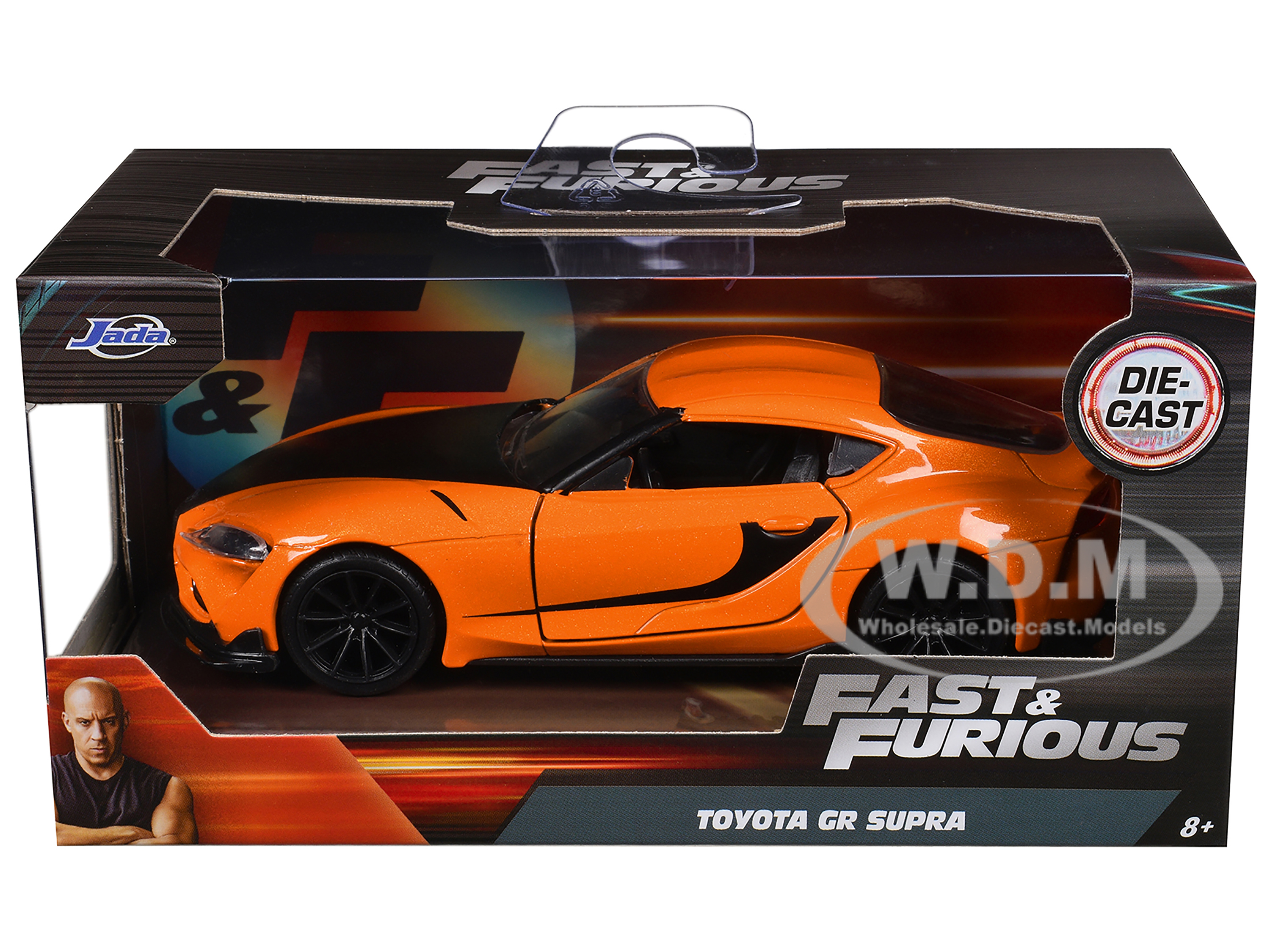 Toyota GR Supra Orange Black Stripes Fast & Furious 9 F9 2021
