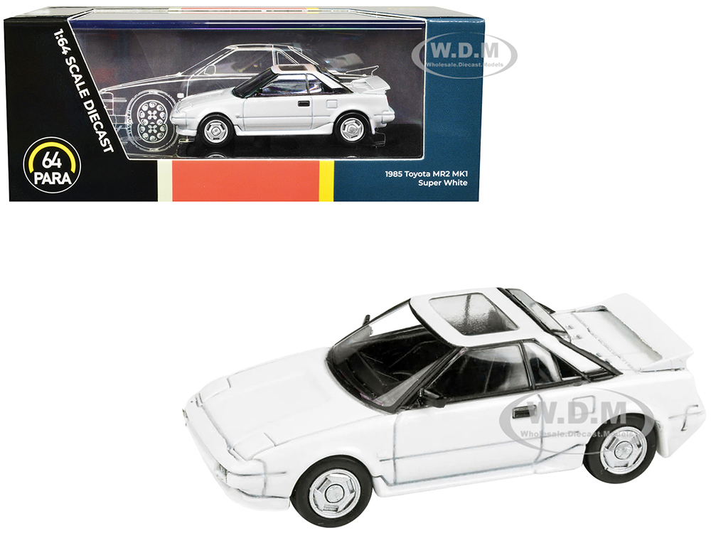 1985 Toyota MR2 MK1 Super White with Sunroof 1/64 Diecast Model