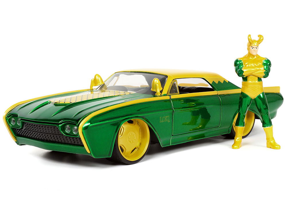 1963 Ford Thunderbird Green Yellow Metallic Hood Graphics Loki