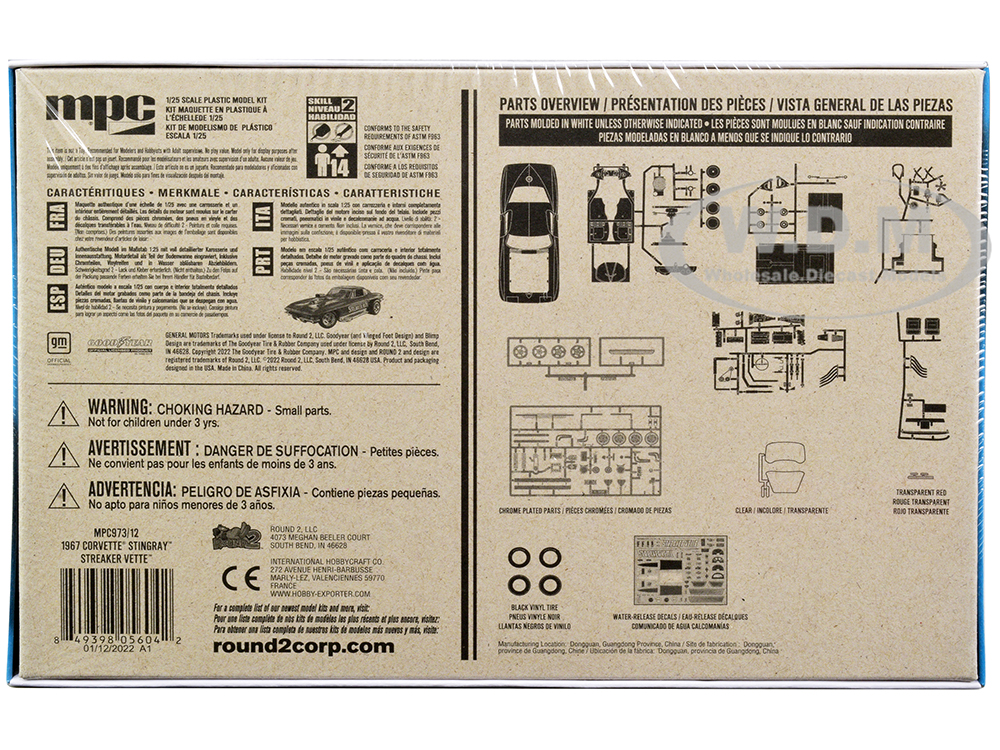 Skill 2 Model Kit 1967 Chevrolet Corvette Stingray Streaker Vette