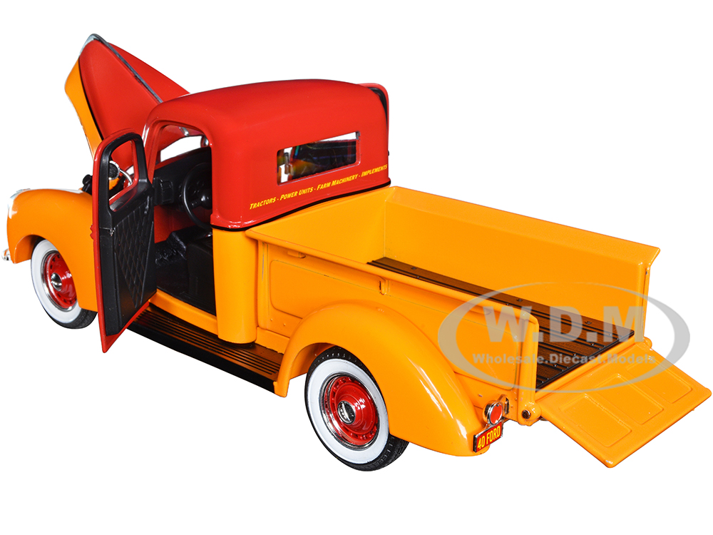 1940 Ford Pickup Truck Minneapolis Moline Orange Red Black Stripes