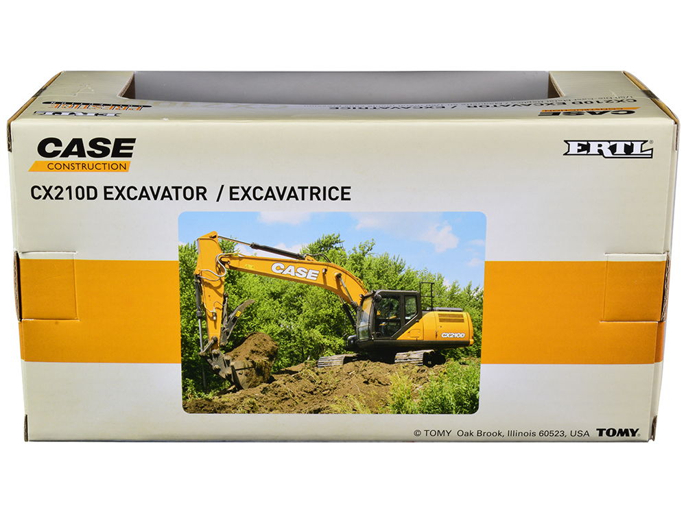 Case CX210D Excavator Orange Gray Case Construction 1/50 Diecast
