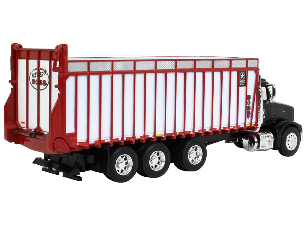 Peterbilt Truck Black Meyer Manufacturing 8126RT Boss Forage Box 1