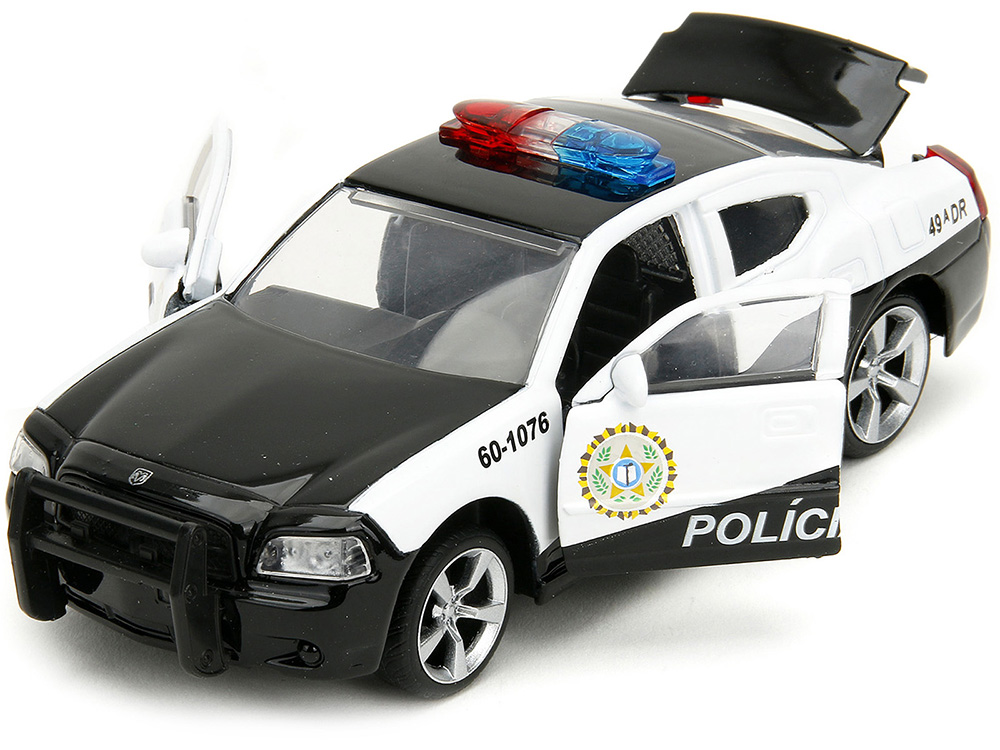 2006 Dodge Charger Police Black and White Policia Civil Fast