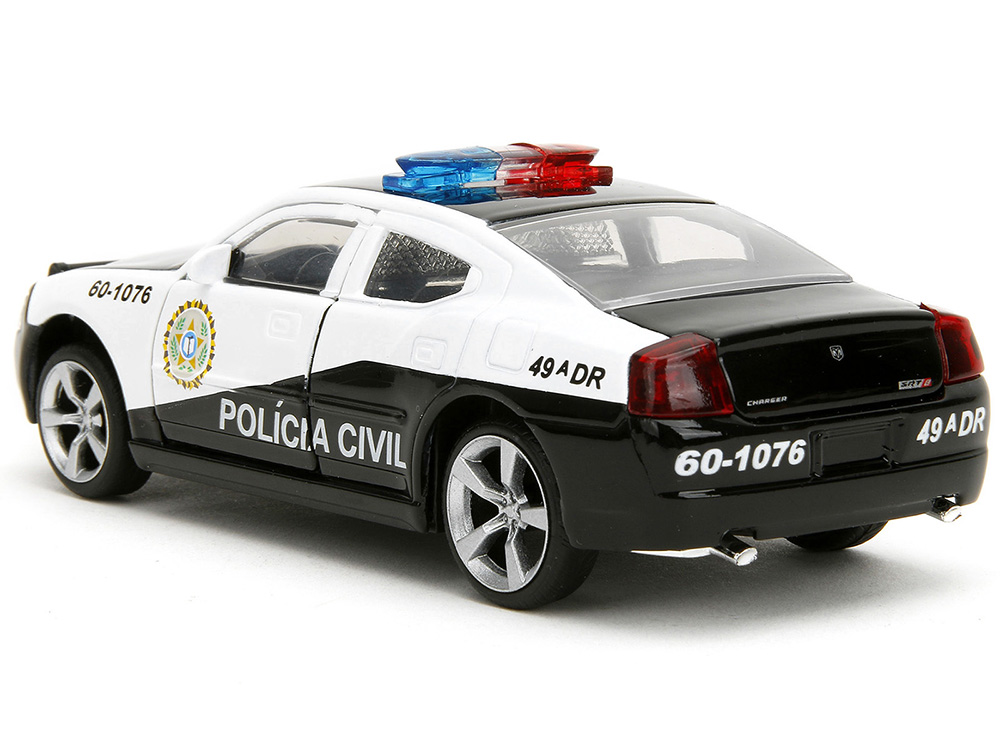 2006 Dodge Charger Police Black and White Policia Civil Fast